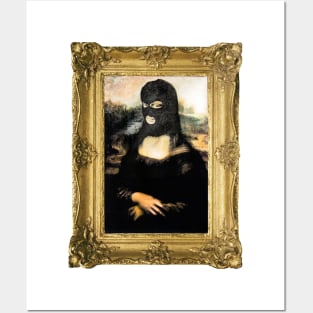 Funny Mona Lisa Mask T-Shirt Posters and Art